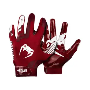 Venum Elite Football Gloves - Maroon/White