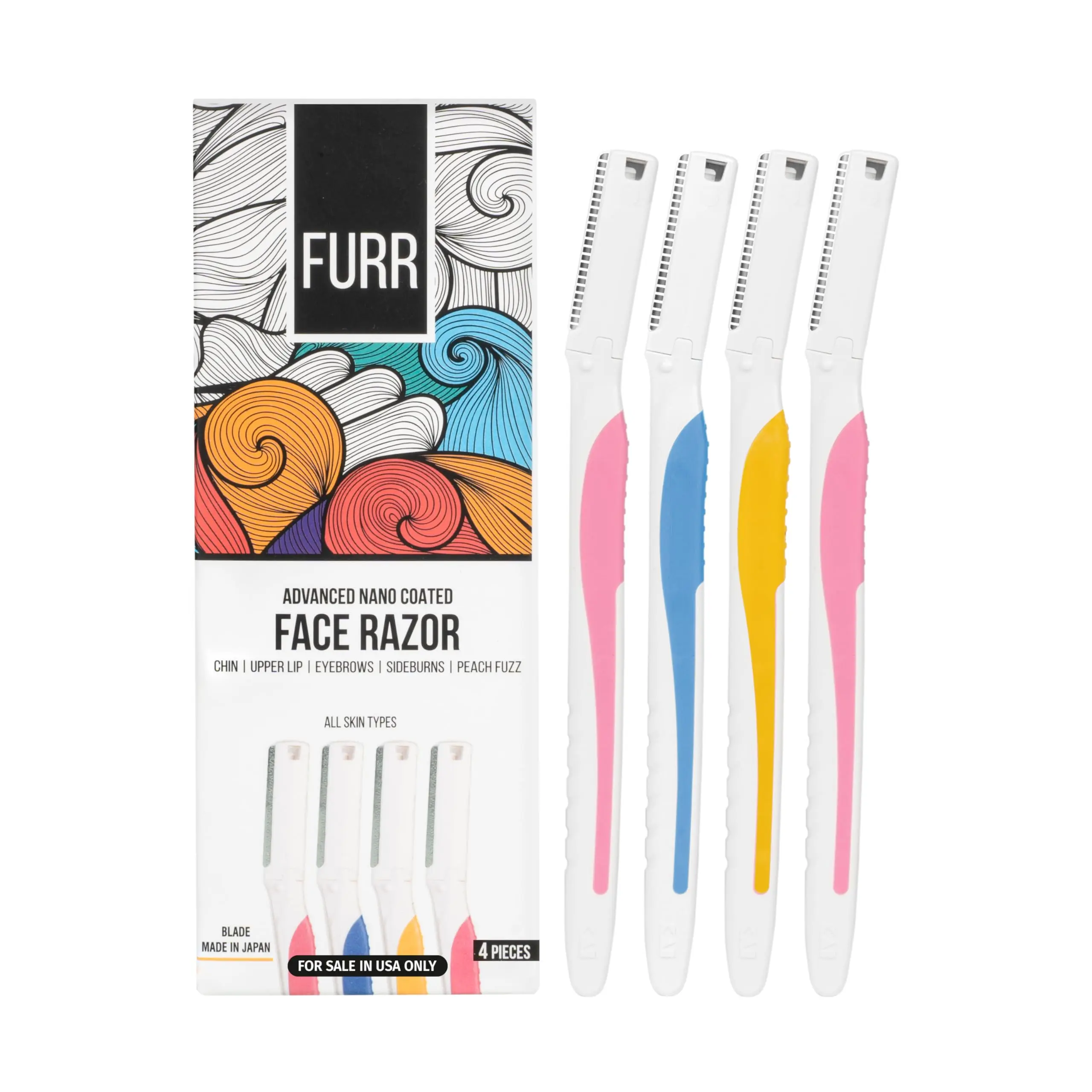 FURR Dermaplane Razor for Women | Face Razors for Women | Eyebrow Razor | Facial Razors for Women Face | Dermaplaning Tool | Dermaplaning Tool for Face | Can Use Each Up to 5 Times
