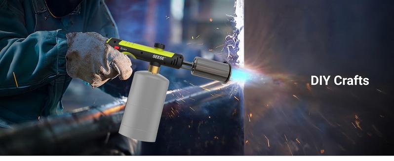 SEESE Powerful Propane Torch(Propane Tank Not Included),With One-Touch Max Fire Button and Safety Lock, Adjustable Blow Torch for Sous Vide Searing Steak, BBQ, Cooking,Grill, Campfire, Fireplace,Charcoal Wood SEESE Powerful Propane Torch(Propane Tank Not Included),With One-Touch Max Fire Button and Safety Lock, Adjustable Blow Torch for Sous Vide Searing Steak, BBQ, Cooking,Grill, Campfire, Fireplace,Charcoal Wood