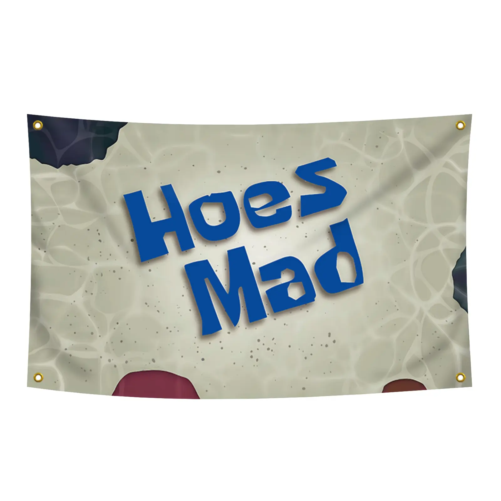Hoes Mad 3x5Ft Flag Funny Poster Taperstry for College Dorm Room Guys Man Cave Room Decoration Banner with 4 Brass Grommets
