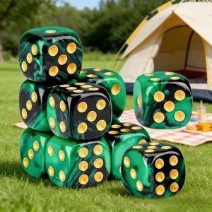 24-Piece Acrylic Dice Set, Dual Color, Perfect for Thanksgiving, Christmas, Halloween, New Year Celebrations