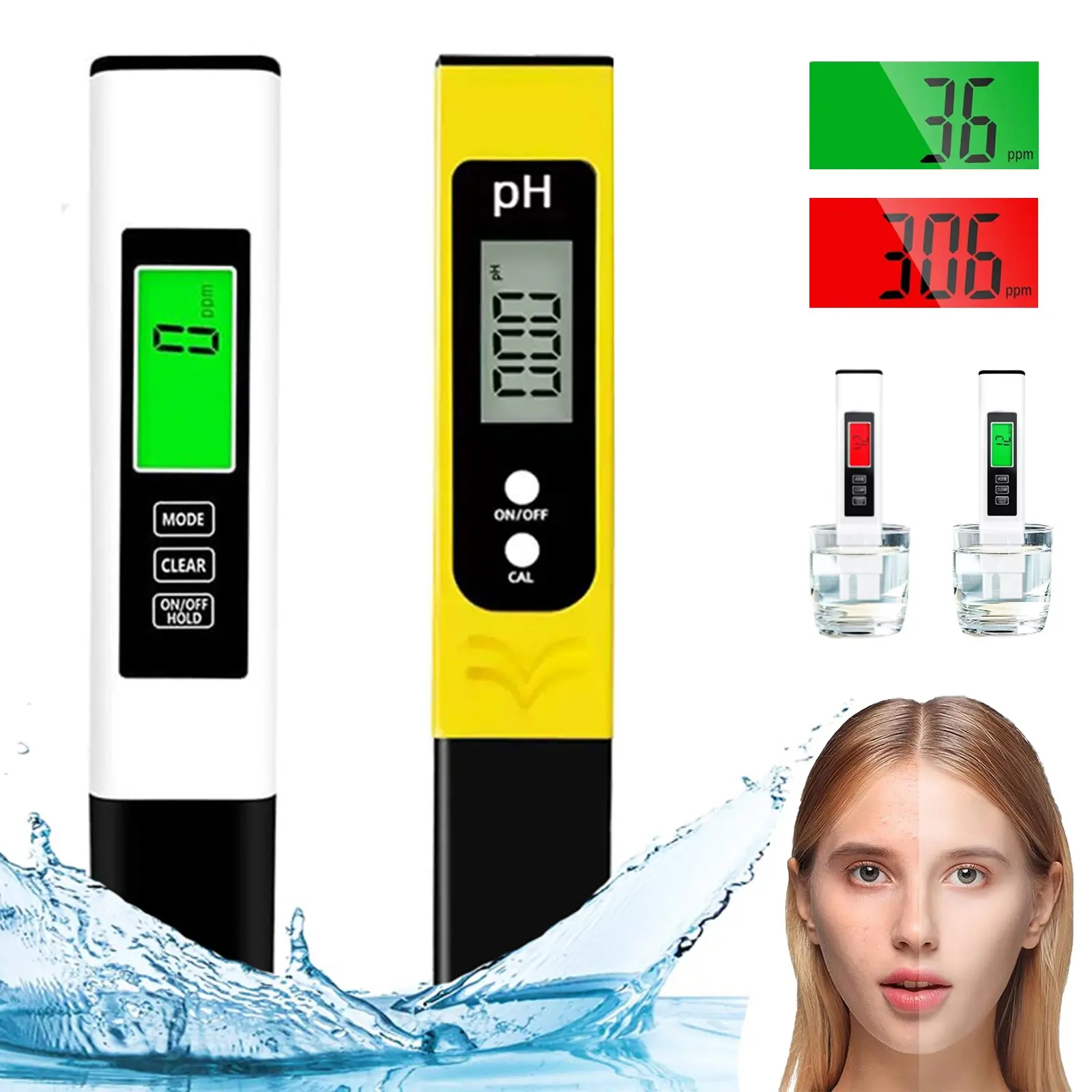 2026 New Four-In-One Water Quality Test Pen, Water Quality Tester, Professional Tds Ec Temperature Testing, Suitable for Drinking Water, Aquariums, Swimming Pool, Pools, Spas