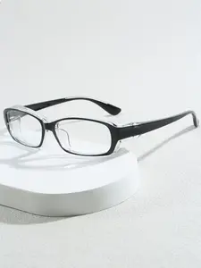 Designer Rectangular Frame Suitable for Men and Women, Transparent Lens Glasses, Windproof Protection, Y2K Style, Outdoor Driving Glasses