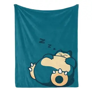 Snorlax Cartoon Blanket, Ultra Soft Lightweight Air Conditioning Quilt, Cozy Warm Fleece Blanket for Kids Boys Girls, Perfect for Travel Camping Sofa Bed, 50"x40"