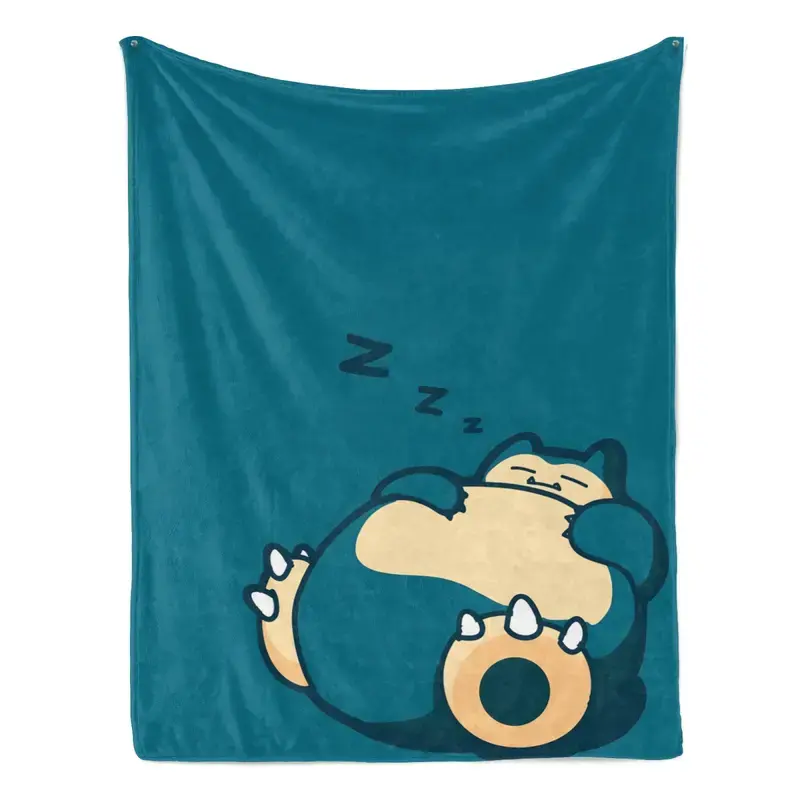 Snorlax Animal Characters Cartoon Mascot Blanket - Ultra Soft Lightweight Fleece Air Conditioning Quilt, 50"x40", for Kids, Ideal for Travel Camping Sofa Bed, Animal Characters Blankets, Cartoon Mascot Blankets