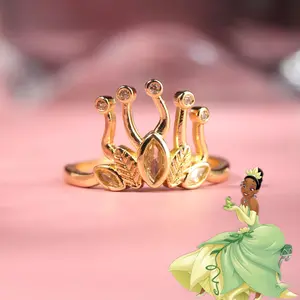 Tiana Wedding Crown Ring | 925 Sterling Silver Headpiece, Princess Crown, Geek Jewelry for Bridal Look
