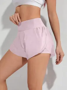 Women's Athletic Yoga Shorts, High-Waisted Comfort Fit, Loose Running Workout Shorts, Breathable Quick-Dry Fabric, Summer