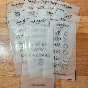 Monthly Savings Challenge Trackers