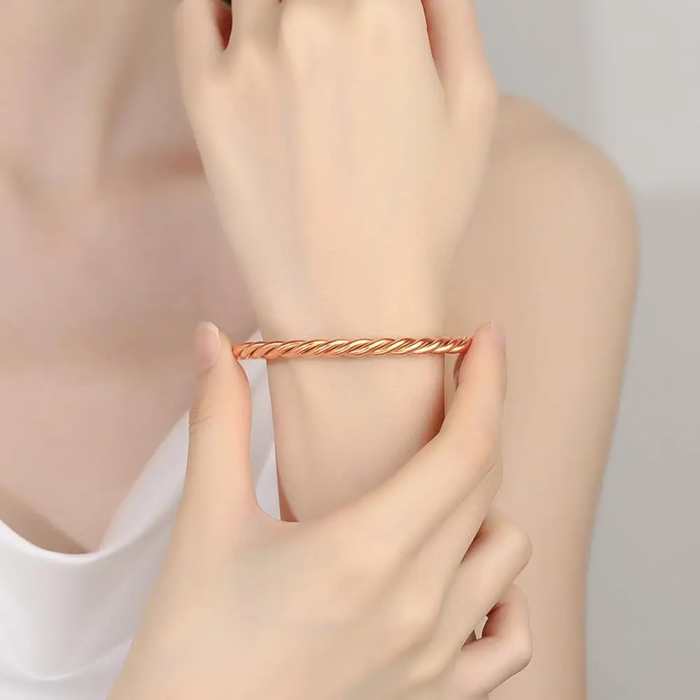 Copper Tensor Bracelet, Pure Copper Tensor Ring Bracelets Solid copper Twisted Handmade Bangle For Women Men Health Jewelry Gifts