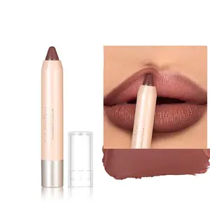 Ultra Matte Crayon Lipstick for Women, Waterproof Moisturizing Creamy Lipstick Pen Long Lasting Full Lip Liner,Smooth Long Wear Lip Color Velvet Lip Gloss,Sexy Non-Stick Red Lip Tint (#01) springtok