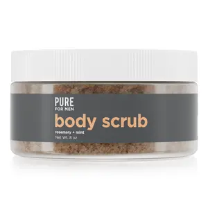 Body Scrub | Pure for Men | Body & Face Exfoliant | Gentle & Plant-Based Cleanser | Combats  Dry Skin | Smooths and Hydrates Skin Smooth | Lemon and Spearmint