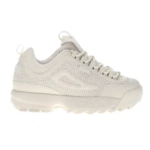 Fila Womens Disruptor 2 Woven Lace Up Sneakers Shoes Casual - Grey