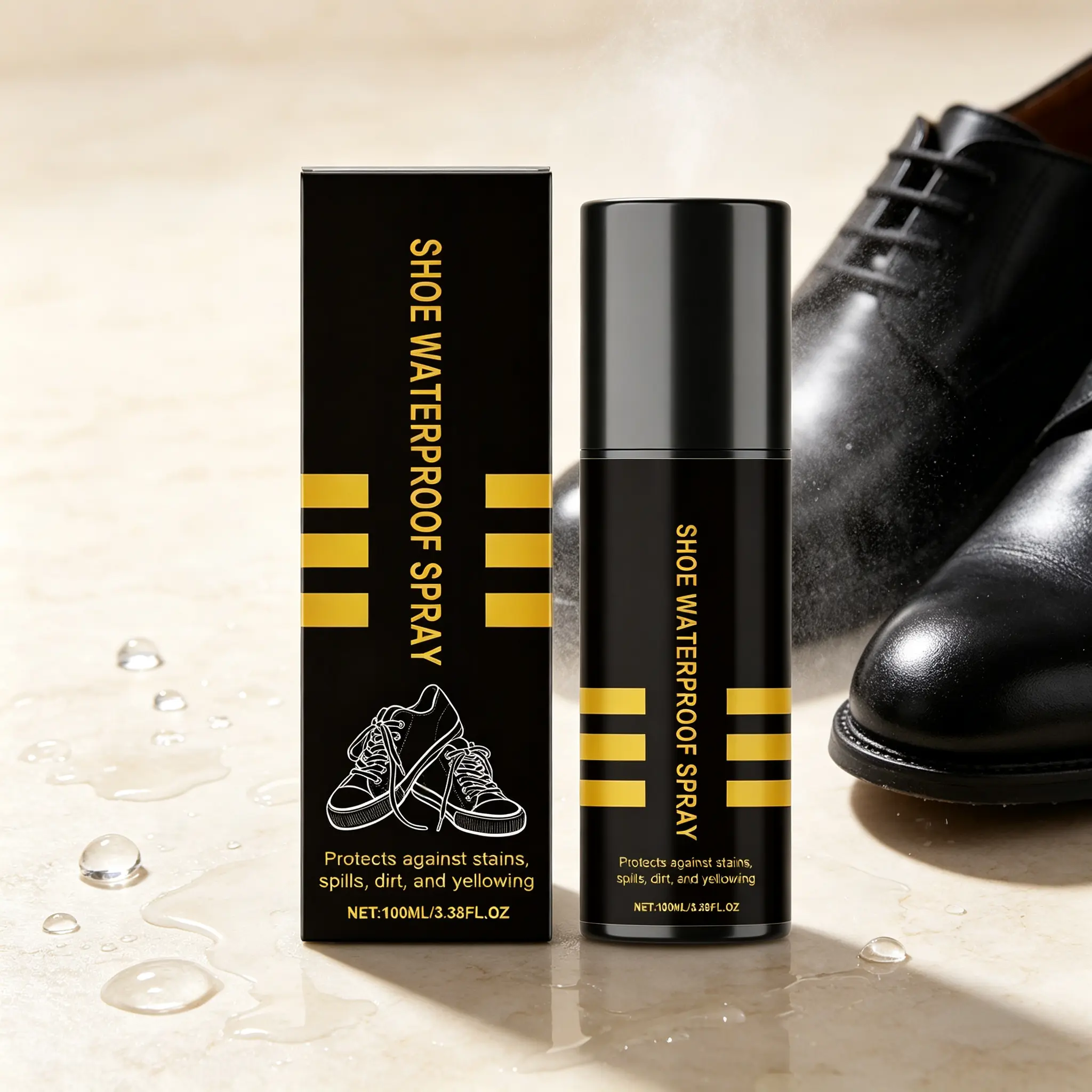 Water & Stain Repellent Spray 100ml – Long-Lasting Protection for Shoes – Prevents Dirt & Yellowing