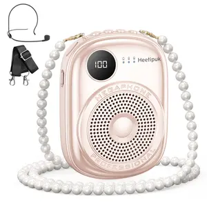 PRUNUS A18 Voice Amplifier Microphone Headset,Portable Voice Amplifier,PA Systems for Teachers,Training,Shopper Guide,Tour Guide, Supports TF Card