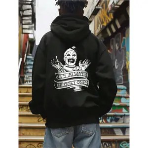 Terrifier Clown Graphic Tee ,Hoodie,Men's Double-Sided Printed Casual And Comfortable Hoodie, Casual And Versatile Coat In Autumn And Winter(1 PC)