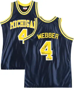 Chris Webber Michigan Wolverines Autographed Navy 1991 Mitchell & Ness Authentic Jersey with Multiple Inscriptions- Limited Edition of 25 - Fanatics Authentic Certified