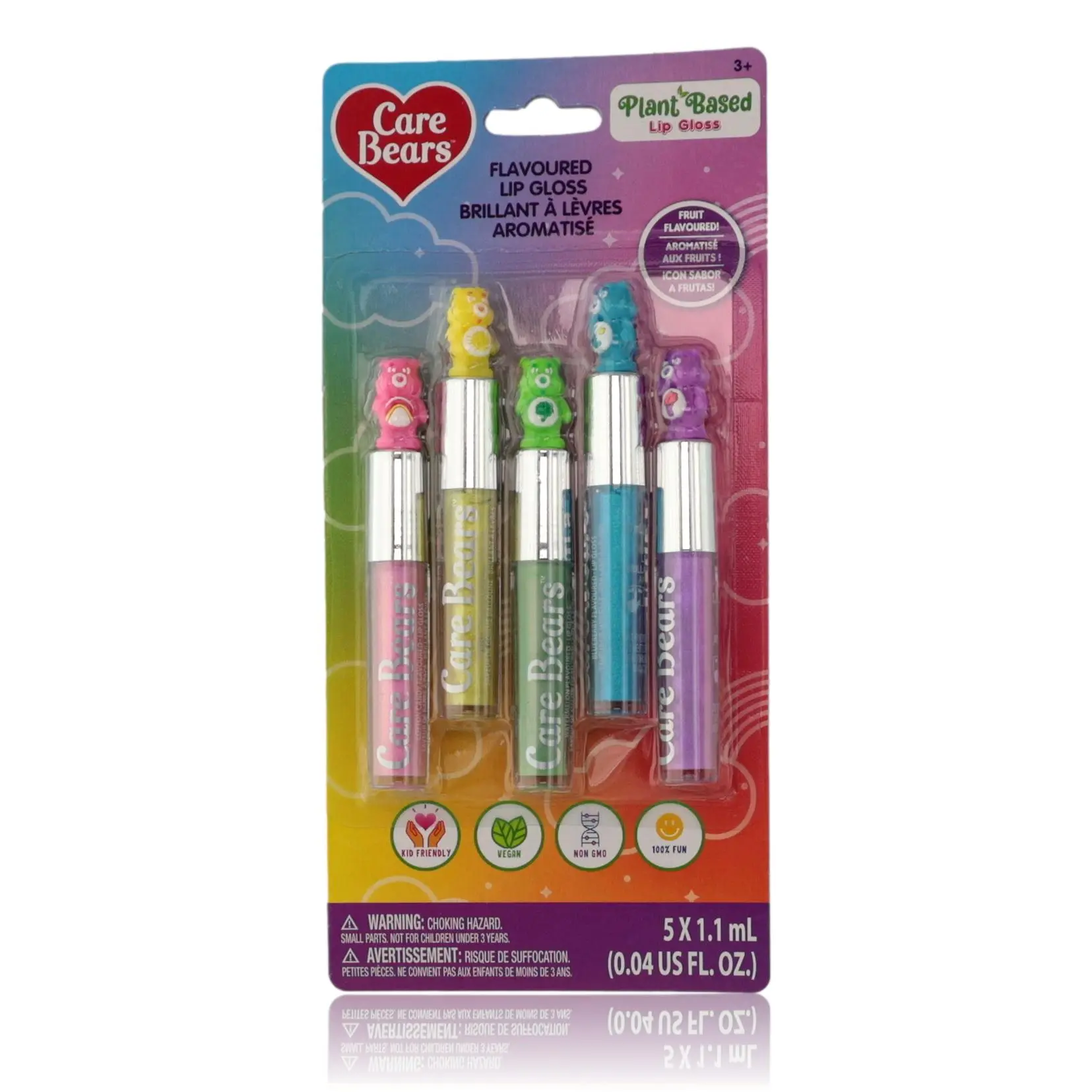 Care Bears Kids' 5-Piece Lip Gloss Cosmetic Set