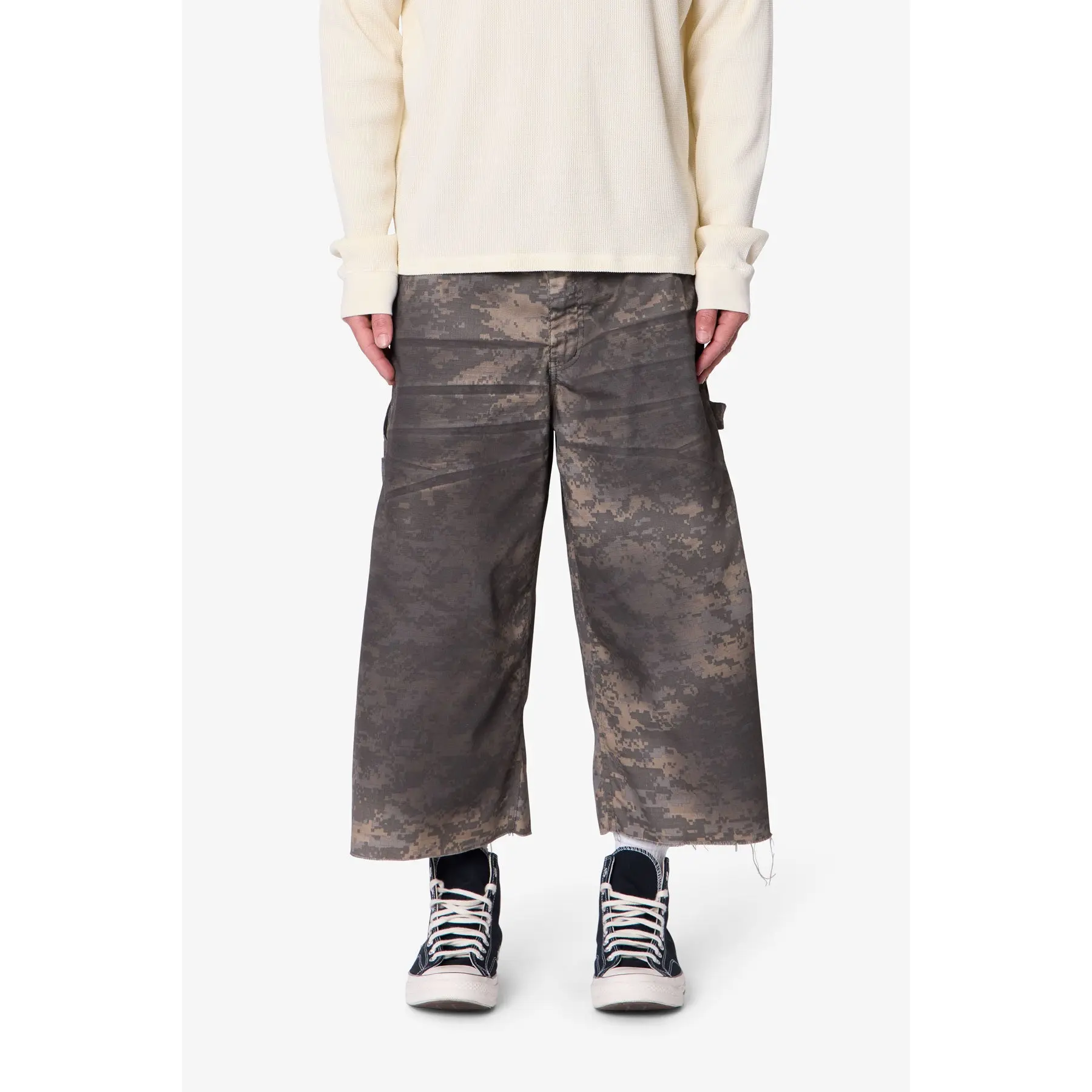 mnml Extra Long Overdyed Cargo Shorts - Digi Camo