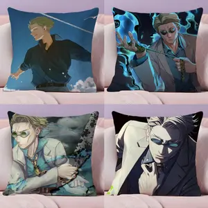 N-Nanami Kento JujutsuS Cushion Cover Soft Short Plush Fabric Double-Sided Print Organic Breathable Sofa Pillow Case, Home Machine Washable in Perfect for Home Decor Warm Winter Home Child Gift