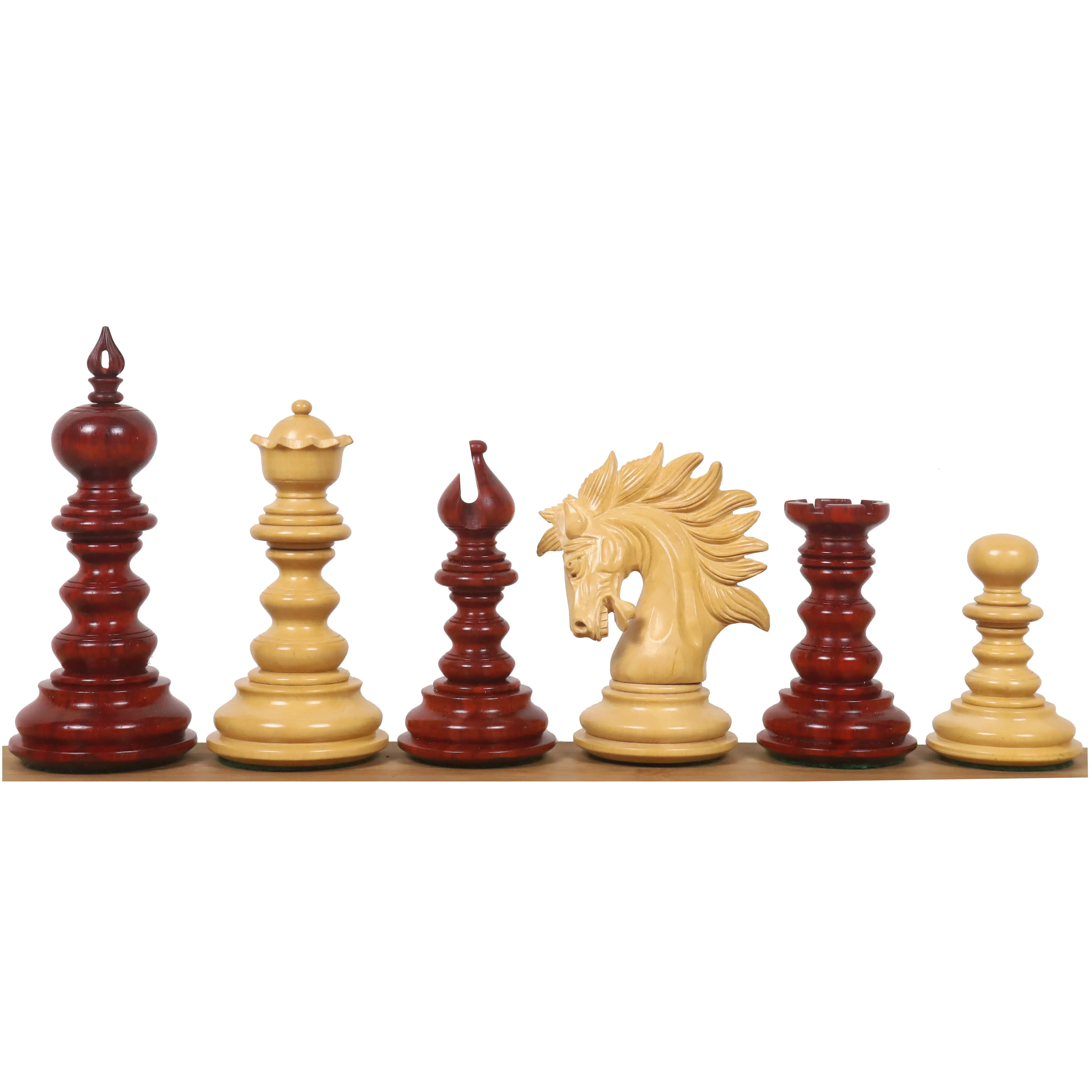 4.3" Marengo Luxury Staunton Chess Set- Chess Pieces Only- Bud Rosewood Triple Weight