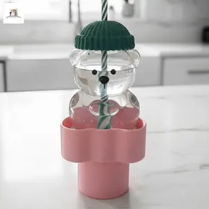 Car Cup Holder Adapter for Bearista Style Bear Cups  Cute Bear Car Cup Holder Insert for Starbucks Style Tumblers & Car Interior Decor