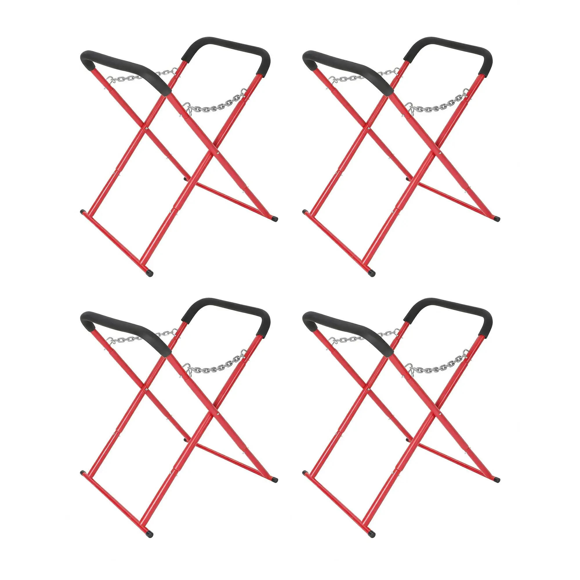 Portable Workbench Folding Work Stand 4PCS,Heavy-Duty Automotive Fender Bumper Stand.500 LBS Capacity Work Table for Garage,Shop,Automotive Repair,Adjustable,Padded,Powder-Coated, Rubber Feet