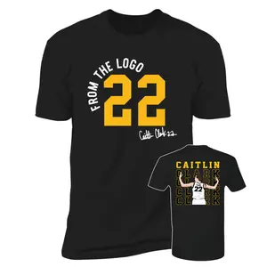 From The Logo 22 Caitlin Clark Basketball Player Shirt - Celebrate Iconic Moments with 2 Sides Design for Basketball Fans and Sports Enthusiasts Classic Cotton Crewneck Fabric
