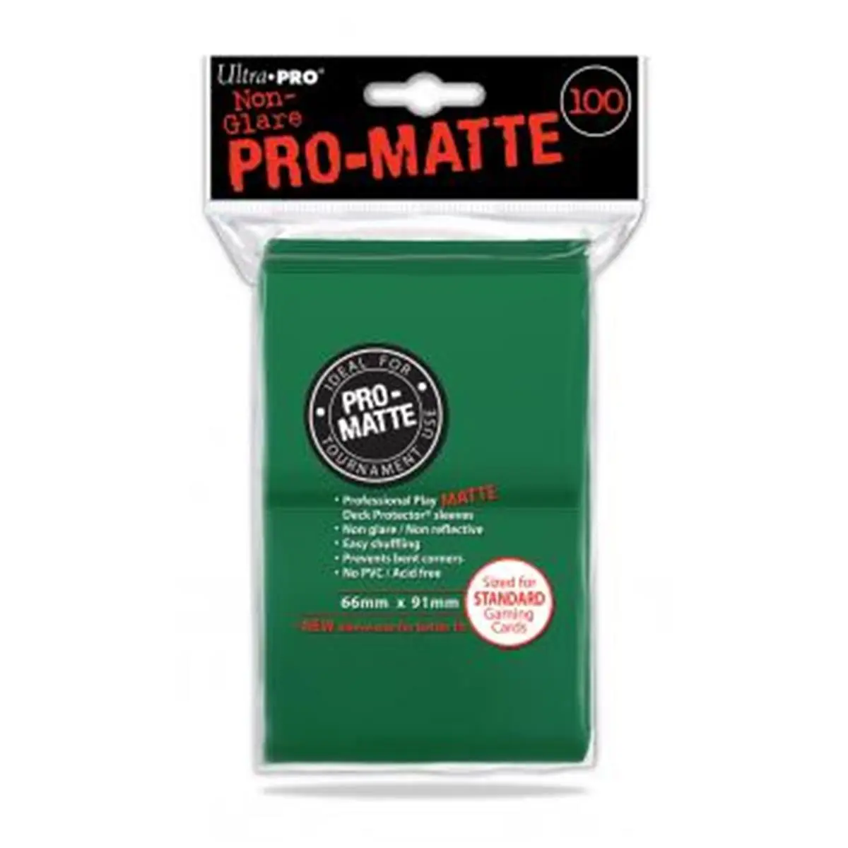 Ultra Pro 84517 DP-PRO Matte Plastic Solid Deck Protectors, 100-Count, Archival-Safe, Non-Glare, Hologram Quality Seal, for Smoother Shuffling Trading Cards, New Sealed, Smooth Shuffle