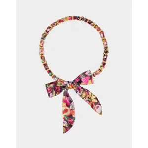 Betsey Johnson SCARF AND CHAIN TIE BELT BLACK MULTI