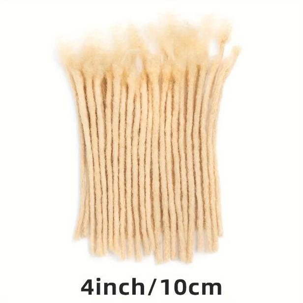 Colored Human Hair Dreadlock Extensions | 0.6cm Width Fully Handmade Locs for Men & Women | Can Be Dyed, Bleached & Curled | Perfect for Halloween, Christmas & Daily Looks