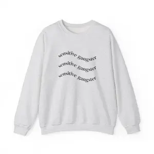 Sensitive Gangster Sweatshirt, Cozy Unisex Crewneck, Gift for Her, Trendy Streetwear, Casual Fall Fashion, Statement Sweatshirt