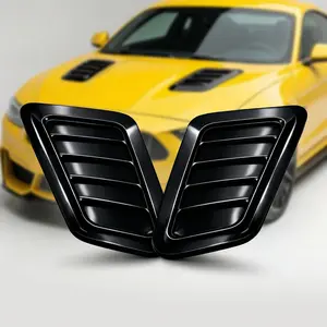 Carbon Fiber Hood Vent Cover, High Gloss Finish, Exterior Upgrade for Engine Hood