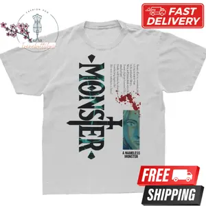 Monster Johan Blood Blue Logo T-Shirt, Monster Anime, Monster Manga Shirt, Dr Tenma, Johan Liebert Shirt