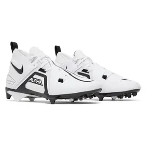 Ohio State Football Team Issued Nike Alpha Menace Pro 3 Wd P White/Black - White Wide Pair of Cleats