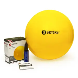 Body Sport Fitness Ball (65 Cm), Pump & Exercise Guide Included Body Sport