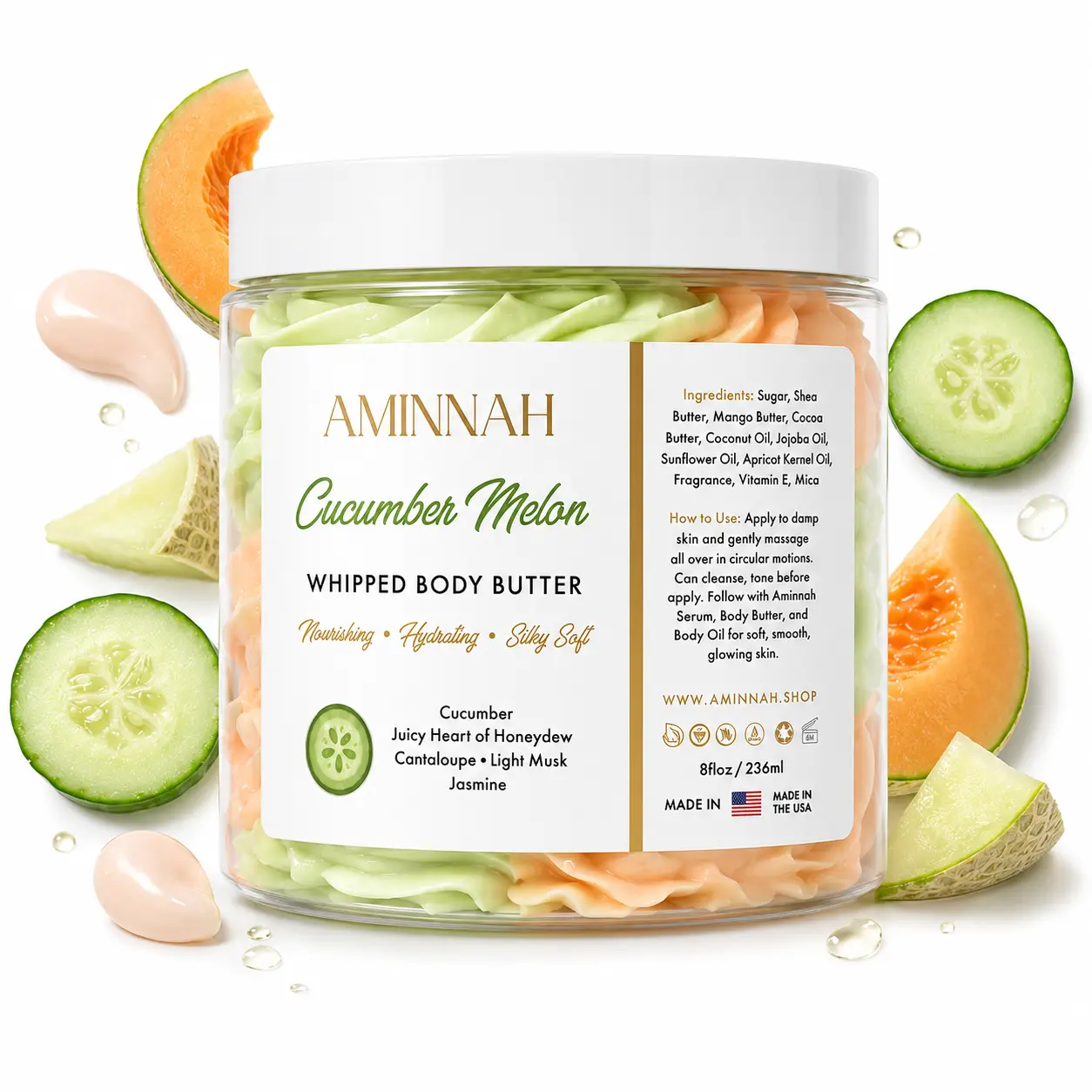 Cucumber Melon Whipped Body Butter
