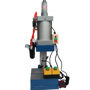 YOKOMA Heavy 110V Pneumatic Punch Press Machine 800kg/1100lbs Pressure Countless Display for Sheet Metal Adjustable Cylinder Stroke with 2 Buttons Controller