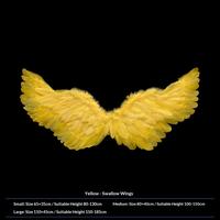 Yellow swallow-shaped wings