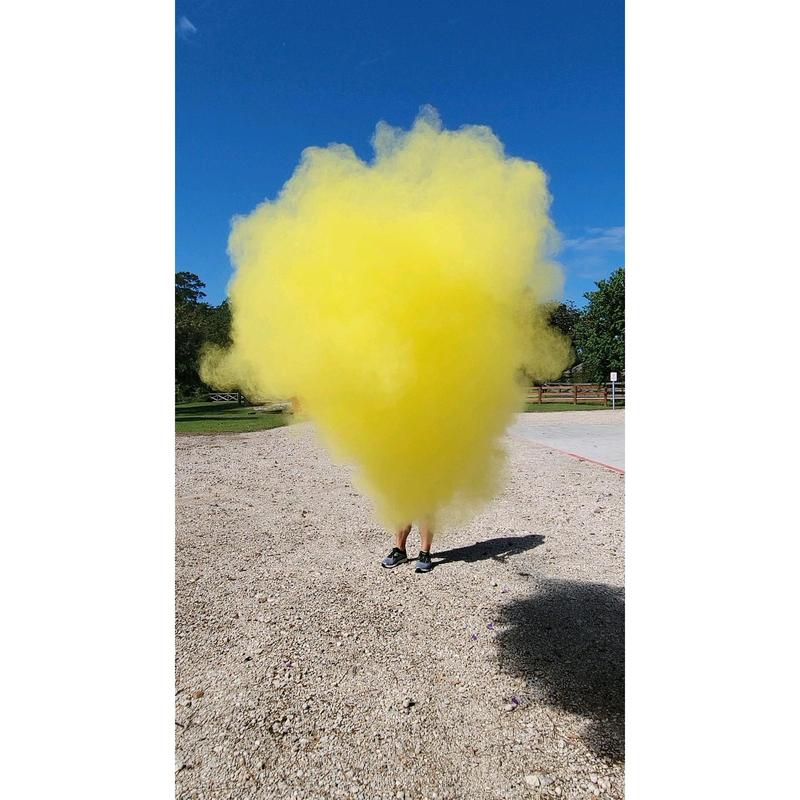 12" Yellow Gender Reveal Powder Cannon Kit