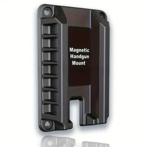 All-in-1 Rubber Coated Gun Magnet Mount - HQ Magnetic Buckle Series, for Trucks,Cars,Tables,Safes,Walls, Hidden Mount, Quick Draw Convenient Access, Strength Training Equipment