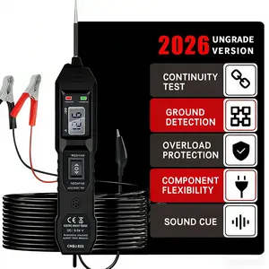 2026 Upgraded Automotive Power Probe Circuit Tester, 12V-24V Digital Car Electrical Test Pen with LCD Display, Continuity Test, Ground Detection, Overload Protection, Buzzer Sound Alarm, Auto Wiring Diagnostic Tool for Car Truck Motorcycle RV Boat