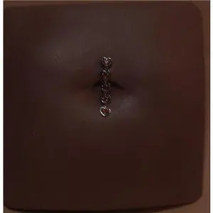 Five Heart Navel Belly Button Ring Piercing Jewelry