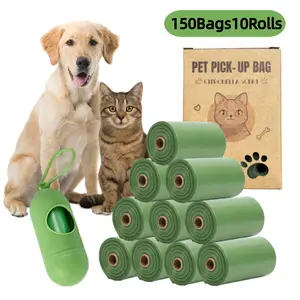 Eco-Friendly Dog Poop Bags with Dispenser, 150 Count Biodegradable Leak-Proof Waste Bags, Extra Large Size for Big Dogs, Easy Tear Rolls for Walking and Outdoor Use