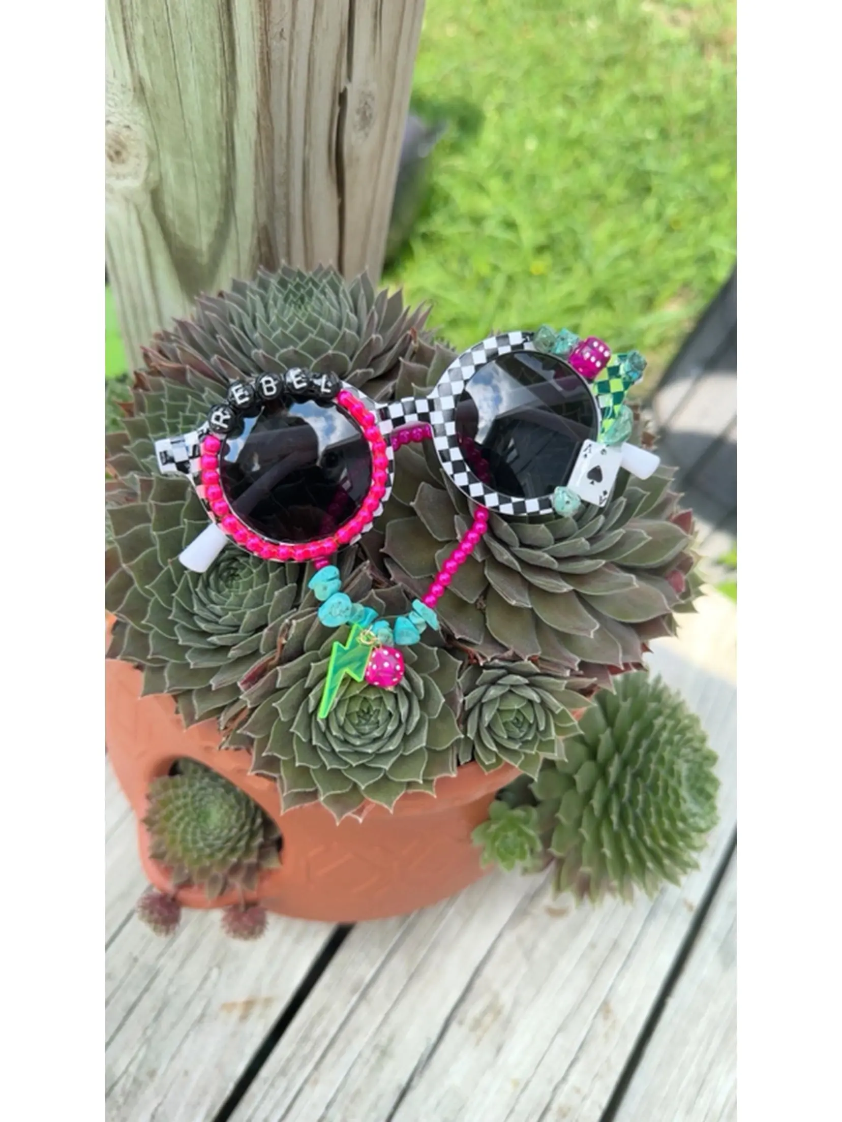 Rebel Sunnies Western Checkered Bracelet - Unique Accessory for Stylish Outfits