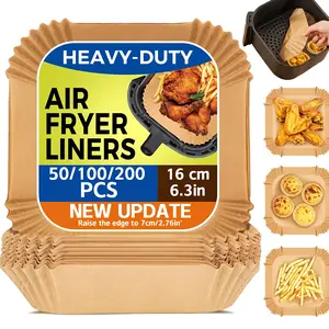 Air Fryer Disposable Paper Liners – Non-Stick, Oil-Proof Baking Paper for Cooking & Baking(25/50/100/200PCS)