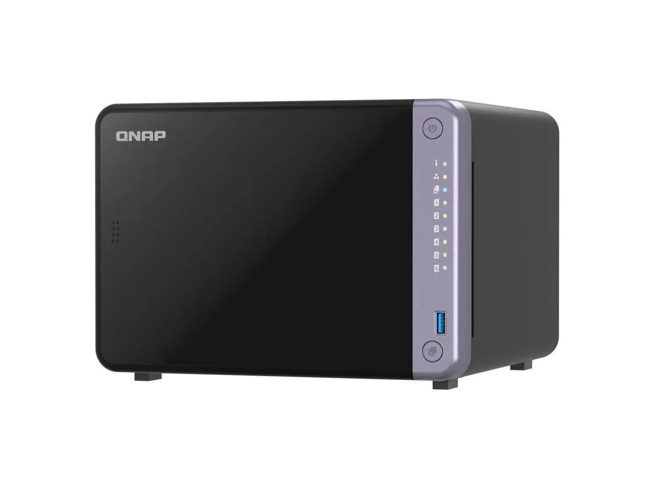 QNAP TS-632X 6-Bay ARM-based NAS with Hardware Encryption - Quad Core 2.0GHz - 4GB DDR4 RAM - 10GbE(SFP+) - 2.5GbE and PCIe Gen3 Expansion Slot (TS-632X-4G-US )