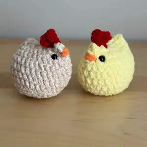 Chicken Crochet Plushie Crochet Amigurumi Handmade Farmhouse Chicken