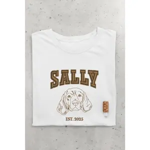 Custom dog embroidered t-shirt, custom pet embroidered sweatshirt, personalized pet embroidery 5