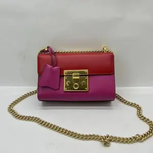 Pre-owned GUCCI Leather Mini Bags Small Padlock Shoulder Bag Pink B3 41