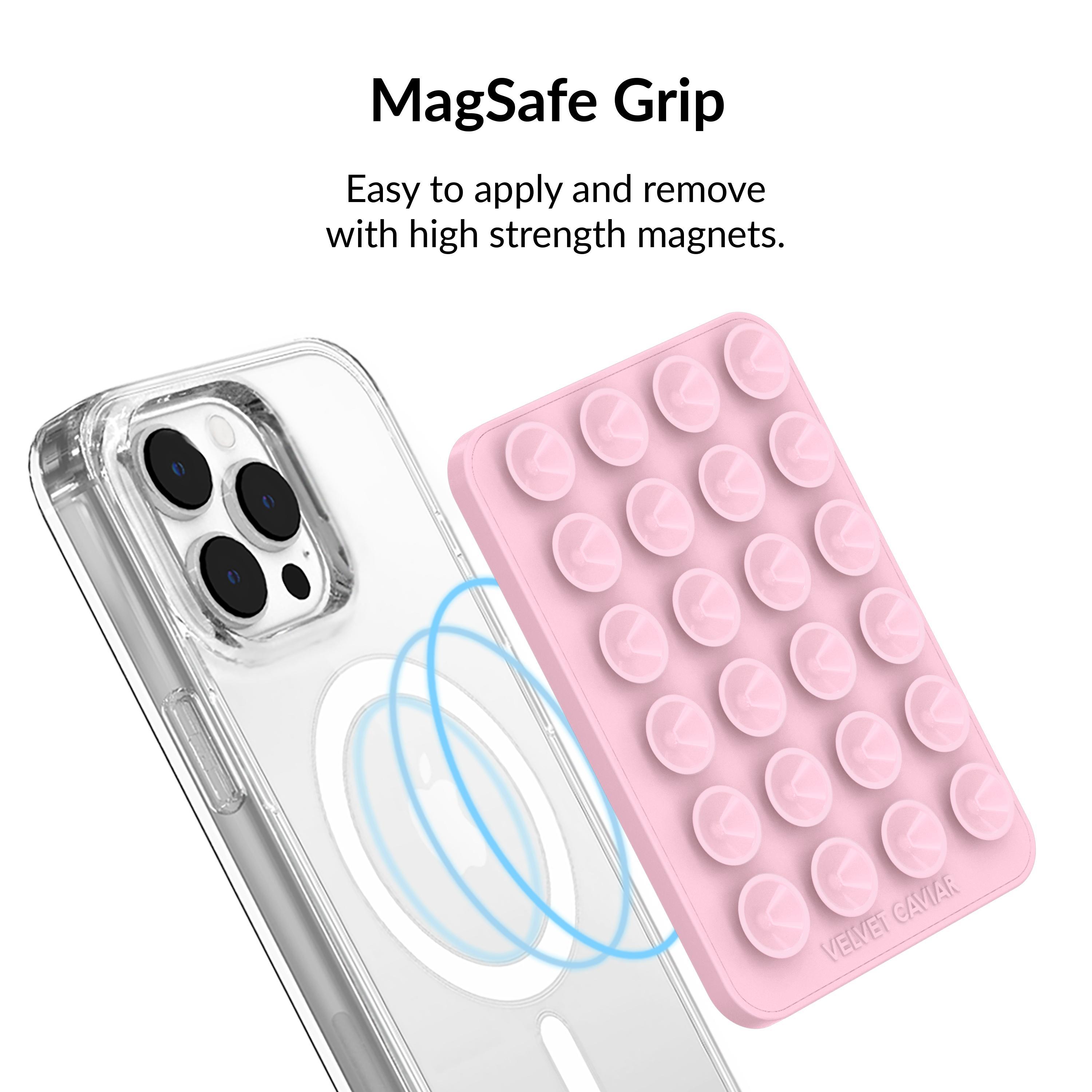 Velvet Caviar Strawberry Milk MightyGrip MagSafe Mount - Suction Cup Phone Case Mount Compatible with MagSafe Devices Only - Magnetic Silicone Grip